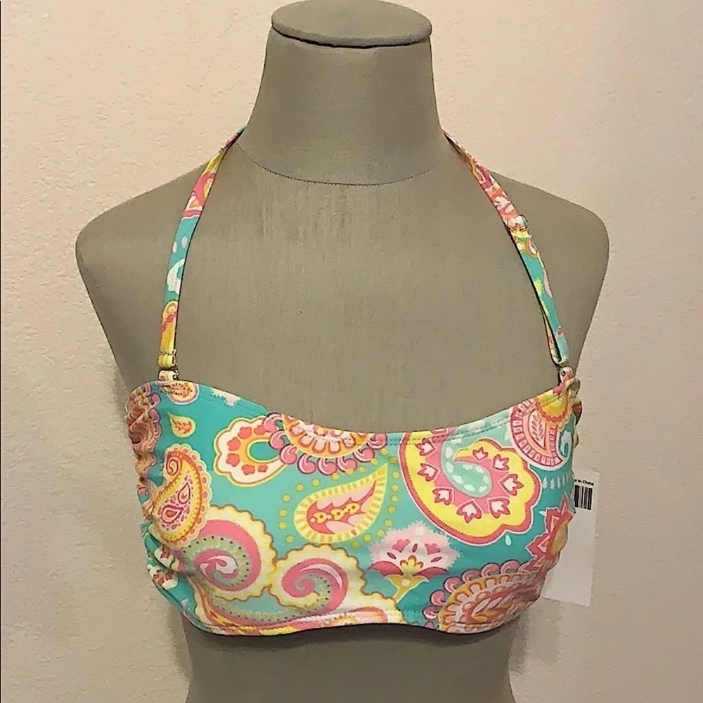 NWT Paisley bikini top size L